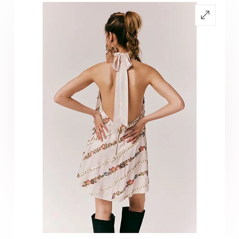 FREE PEOPLE 
Rene Embroidered Mini Dress Medium - Picture 4 of 7